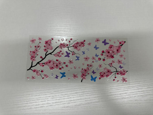 #119 - cherry trees butterflies