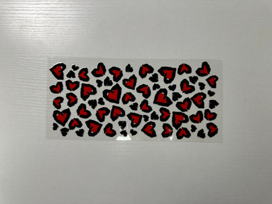 #155 - red leopard hearts