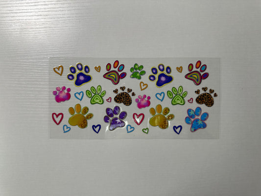 #159 - dog paws multicolor