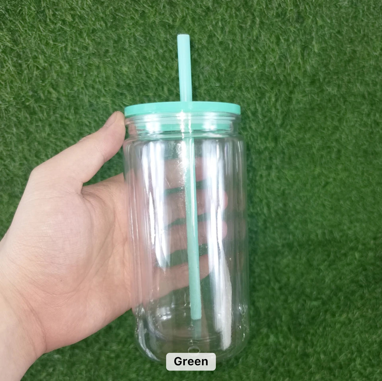 16 oz Snow Globe Cup - Plastic colored lids