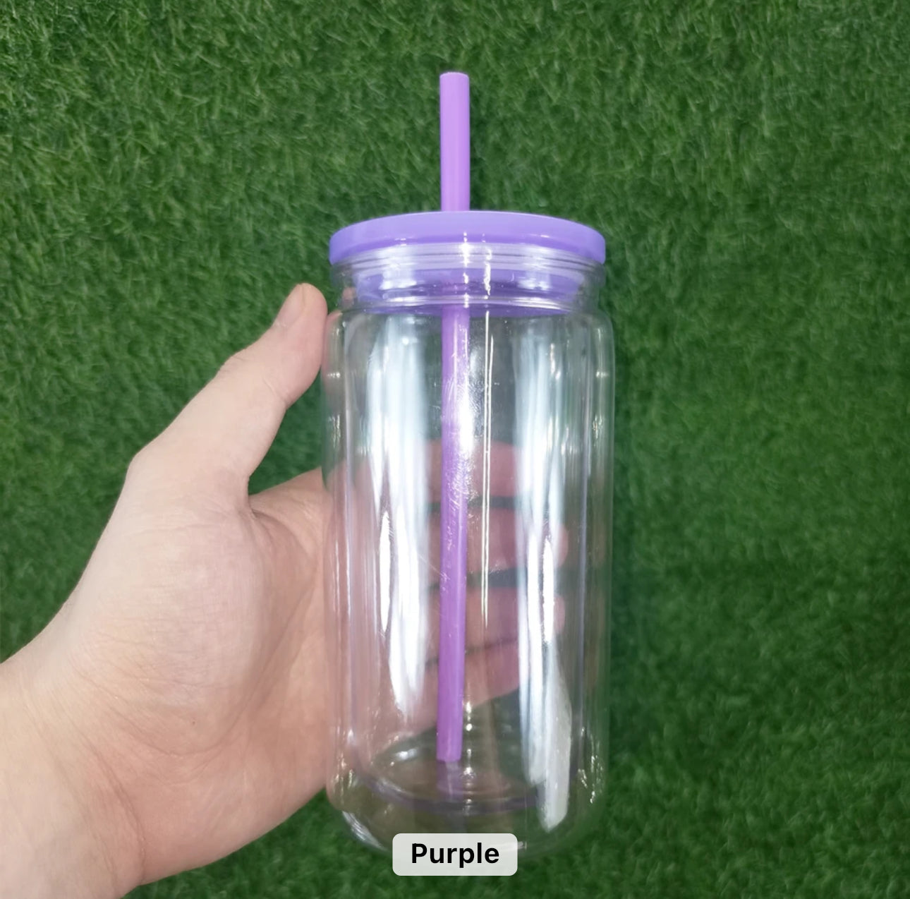 16 oz Snow Globe Cup - Plastic colored lids