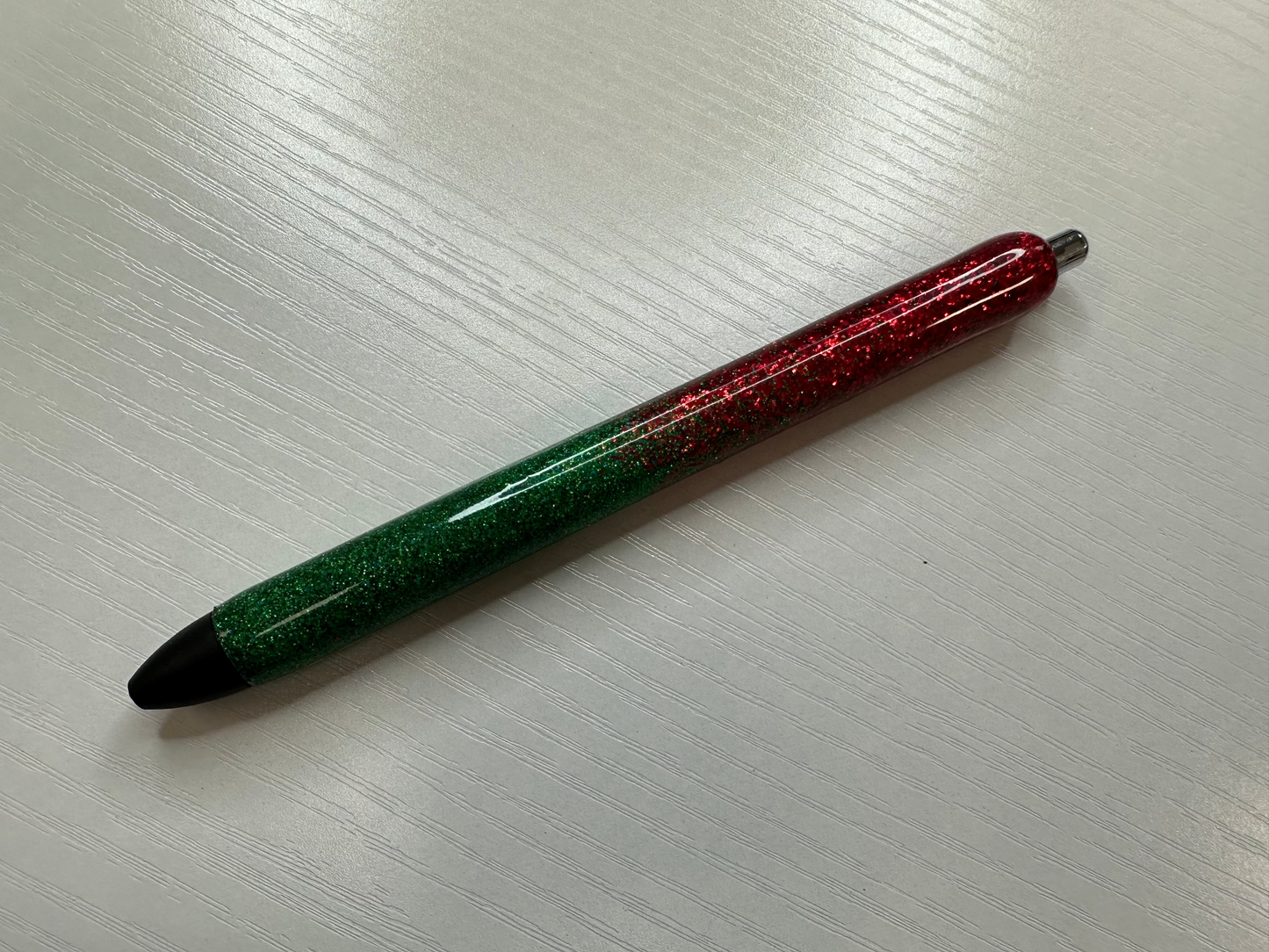 Pre-made Glitter Pen - red/green hombre