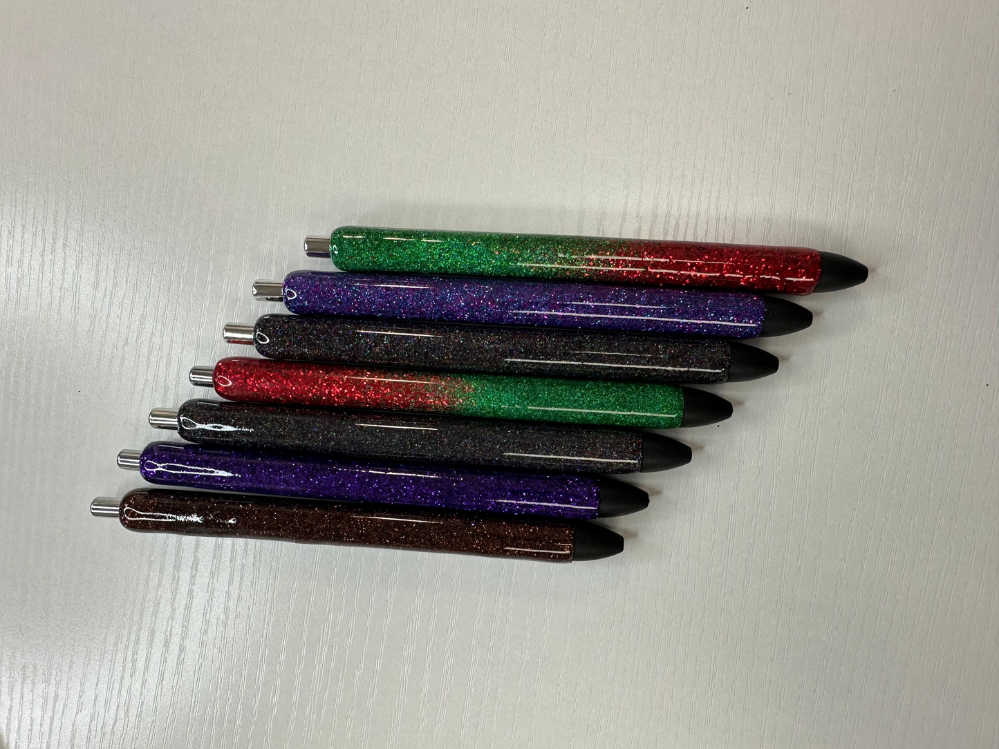 Pre-made Glitter Pen - red/green hombre